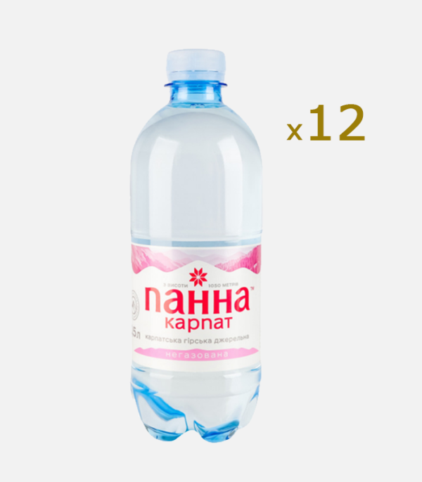 Вода питна Панна Карпат "Гірське джерело", негазована 0.5 л х 12 пляшок